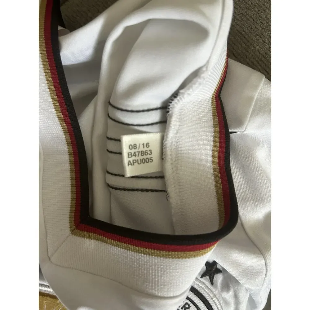 adidas Germany National Team Soccer Jersey Size L White/Black FIFA Champs 2014